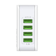 Wall charger LDNIO 4403, 4x USB, 22W (white) цена и информация | Зарядные устройства для телефонов | pigu.lt