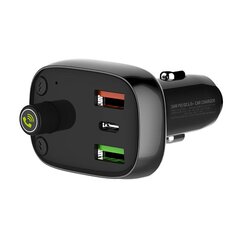 FM transmitter LDNIO C704Q with Bluetooth, 2x USB + USB-C, microSD / TF (black) цена и информация | FM-модуляторы | pigu.lt