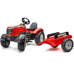 Педальный трактор FALK Red Massey Ferguson с прицепом от 3 лет цена и информация | Игрушки для мальчиков | pigu.lt