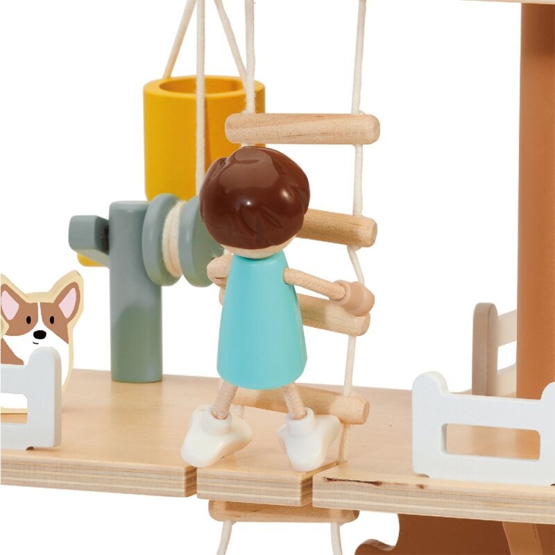 Medinis lėlių namelis lėlėms, 31 dalys kaina ir informacija | Žaislai mergaitėms | pigu.lt