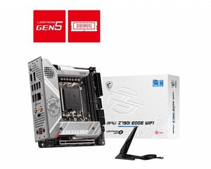 MSI Intel Z790 MiniITX Memory DDR5 MPGZ790IEDGEWIFI kaina ir informacija | Pagrindinės plokštės | pigu.lt