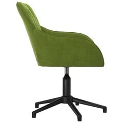 Pasukamos valgomojo kėdės vidaXL, Aksomas, 2vnt., šviesiai žalia kaina ir informacija | Virtuvės ir valgomojo kėdės | pigu.lt