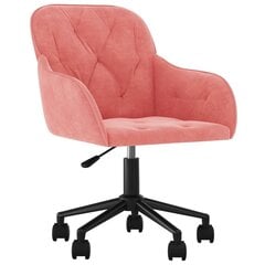 Pasukamos valgomojo kėdės vidaXL, Aksomas, 2vnt., rožinė spalva цена и информация | Стулья для кухни и столовой | pigu.lt