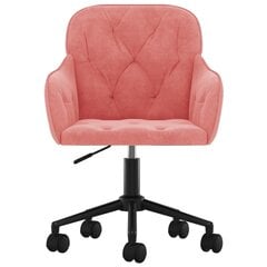Pasukamos valgomojo kėdės vidaXL, Aksomas, 2vnt., rožinė spalva kaina ir informacija | Virtuvės ir valgomojo kėdės | pigu.lt