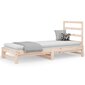 Ištraukiama lova, Pušies medienos masyvas, 2x(90x190)cm kaina ir informacija | Lovos | pigu.lt
