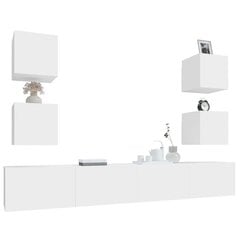Комплект мебели под телевизор vidaXL, 6 шт., белый цена и информация | Тумбы под телевизор | pigu.lt