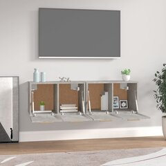 Навесные шкафчики, 2 шт., 60x36,5x35см, серые цена и информация | Шкафчики в гостиную | pigu.lt