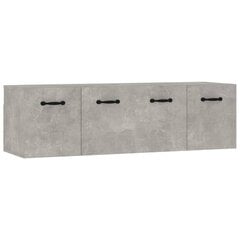 Sieninės spintelės, Mediena, 2vnt., 80x35x36,5cm, betono pilka kaina ir informacija | Svetainės spintelės | pigu.lt
