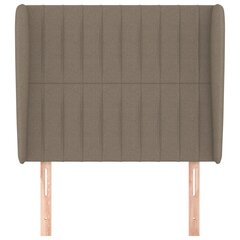 vidaXL Galvūgalis su auselėmis, taupe, 83x23x118/128cm, audinys kaina ir informacija | Lovos | pigu.lt