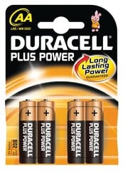 Elementai Duracell LR06, 4 vnt. kaina ir informacija | Elementai | pigu.lt