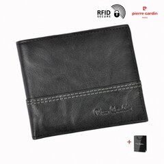 Мужской кожаный кошелёк Damian-3 + подарочный пакет,  GR-8824-TILAK24/NERO-19 цена и информация | Мужские кошельки | pigu.lt