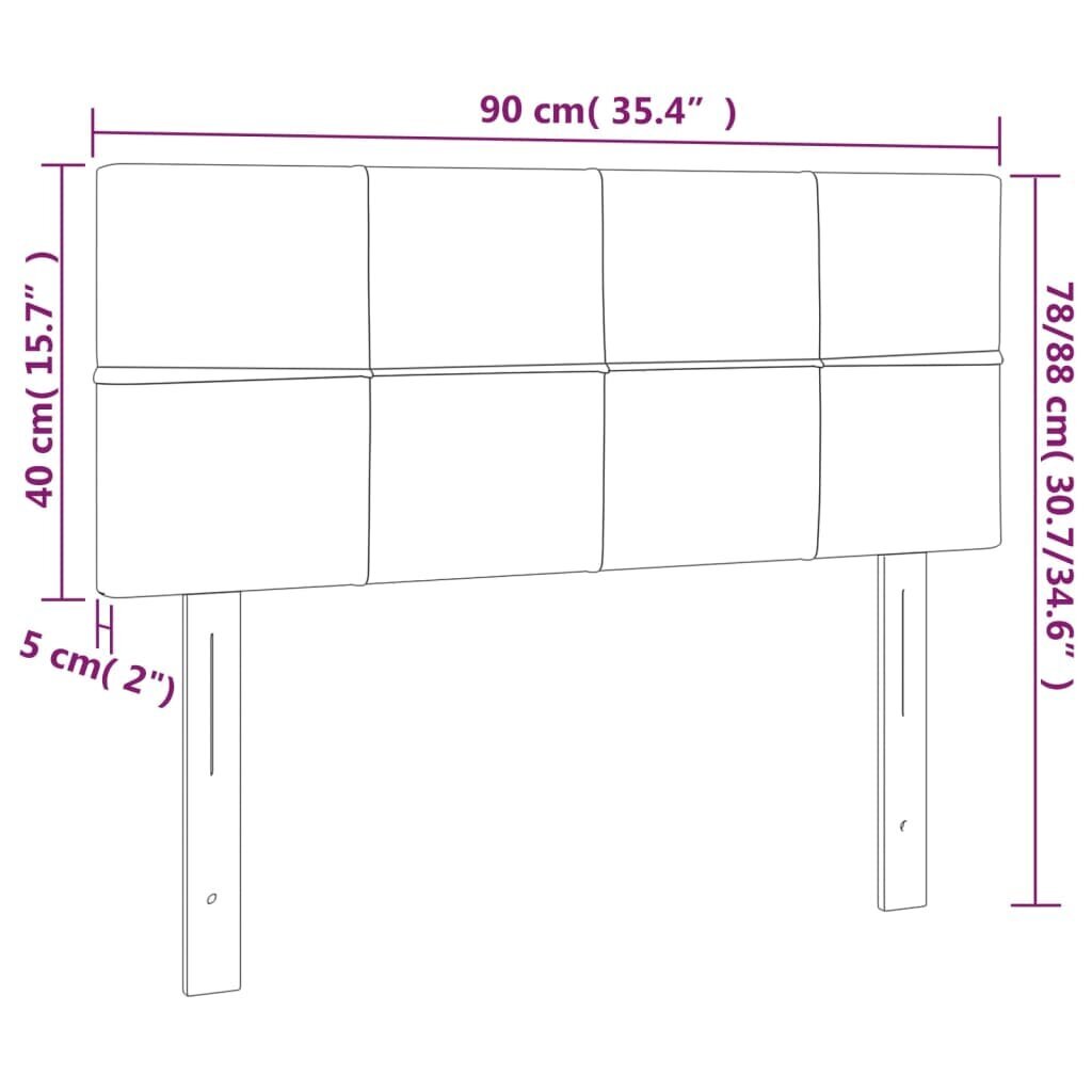 Galvūgalis, Audinys, 90x5x78/88cm, taupe spalva kaina ir informacija | Lovos | pigu.lt