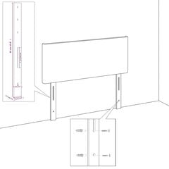 Galvūgalis, Audinys, 90x5x78/88cm, taupe spalva kaina ir informacija | Lovos | pigu.lt