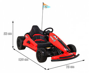 Vienvietis vaikiškas elektrinis kartingas Speed 7 Drift King, raudonas kaina ir informacija | Elektromobiliai vaikams | pigu.lt