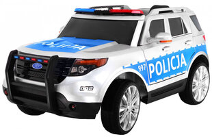 Vienvietis vaikiškas elektromobilis policija CH9935 EXL, baltas kaina ir informacija | Elektromobiliai vaikams | pigu.lt