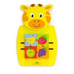 Medinė sensorinė lenta - Žirafa kaina ir informacija | Žaislai kūdikiams | pigu.lt