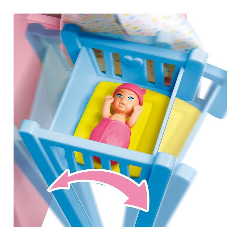 Nėščia lėlė Steffi su vaiko kambariu kaina ir informacija | Žaislai mergaitėms | pigu.lt