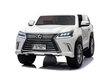 Dvivietis elektromobilis Lexus LX570, baltas kaina ir informacija | Elektromobiliai vaikams | pigu.lt