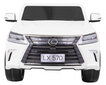 Dvivietis elektromobilis Lexus LX570, baltas kaina ir informacija | Elektromobiliai vaikams | pigu.lt