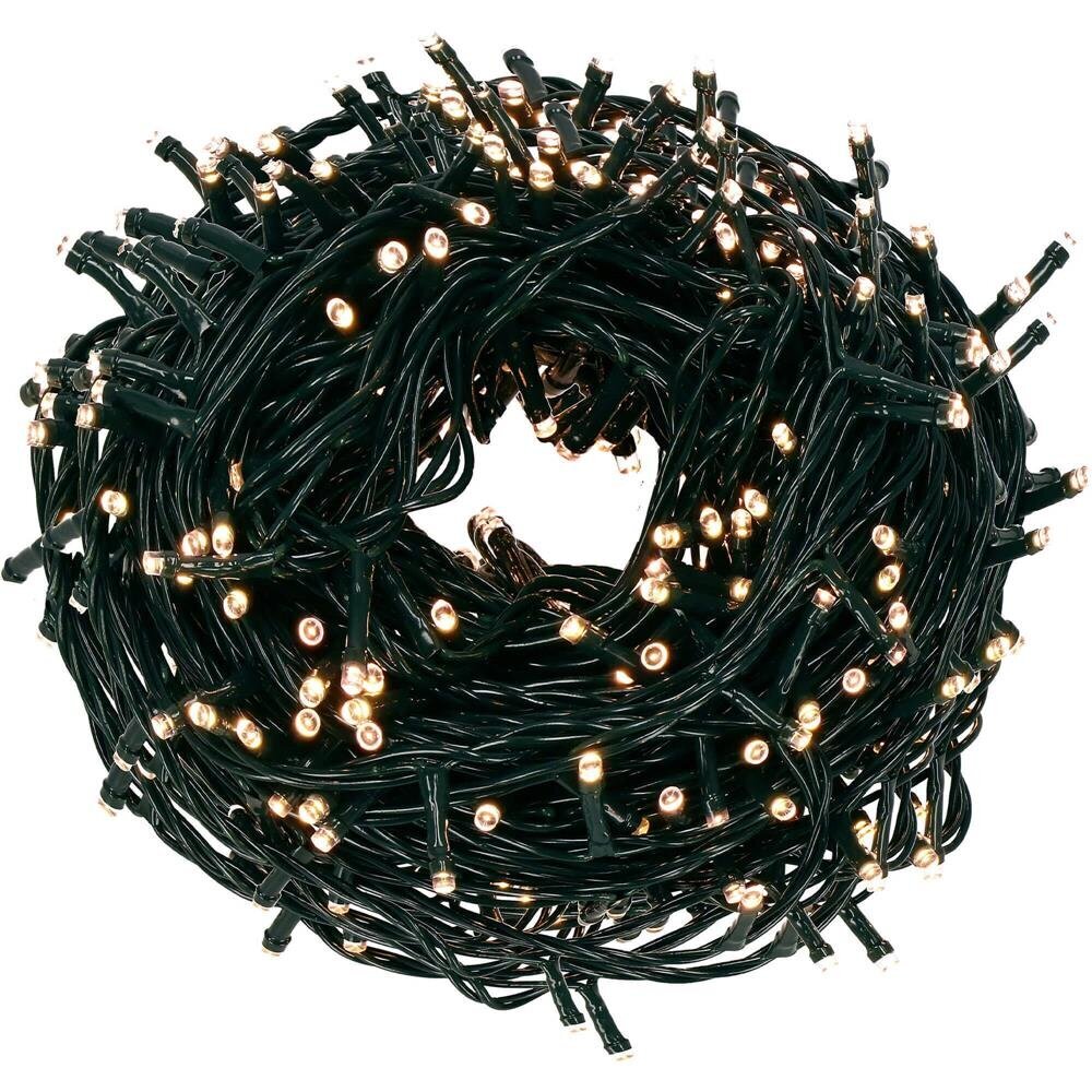 1500 LED kalėdinės lemputės šiltai baltos 91,5M kaina ir informacija | Girliandos | pigu.lt