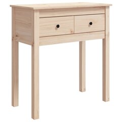 Konsolinis staliukas vidaXL, Pušies medienos masyvas, 70x35x75cm, ruda kaina ir informacija | Stalai-konsolės | pigu.lt