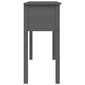 Konsolinis staliukas vidaXL, Pušies medienos masyvas, 100x35x75cm, pilka kaina ir informacija | Stalai-konsolės | pigu.lt