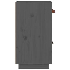 Šoninė spintelė, pilka, 65,5x40x75cm, pušies medienos masyvas цена и информация | Шкафчики в гостиную | pigu.lt