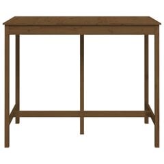 Baro stalas vidaXL, Pušies medienos masyvas, 140x80x110cm, medaus ruda kaina ir informacija | Virtuvės ir valgomojo stalai, staliukai | pigu.lt