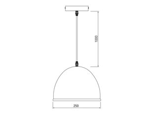 Pakabinamas šviestuvas KATILU, 25 cm, gray 2041 цена и информация | Люстры | pigu.lt