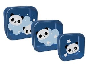 Itotal priešpiečių dėžučių rinkinys Panda, 3vnt./pak. kaina ir informacija | Maisto saugojimo  indai | pigu.lt