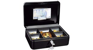 Wedo dėžutė pinigams, 250x180x90mm, juoda kaina ir informacija | Seifai | pigu.lt