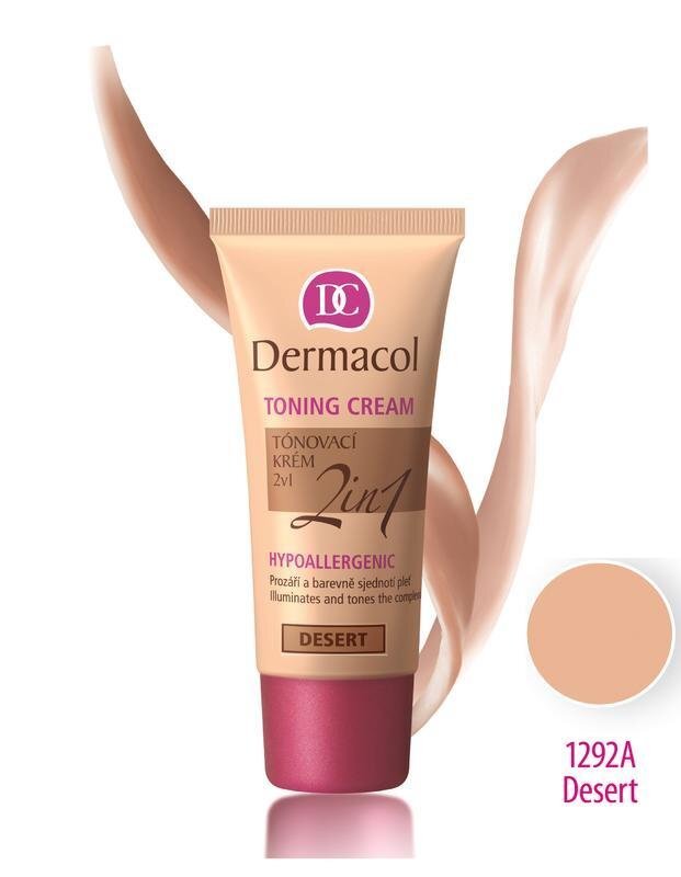 Drėkinamasis veido kremas ir makiažo pagrindas Dermacol Toning Cream 2in1 50 ml kaina ir informacija | Veido kremai | pigu.lt