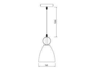 Pakabinamas šviestuvas KERALA, 16 cm, grey 3321 kaina ir informacija | Pakabinami šviestuvai | pigu.lt