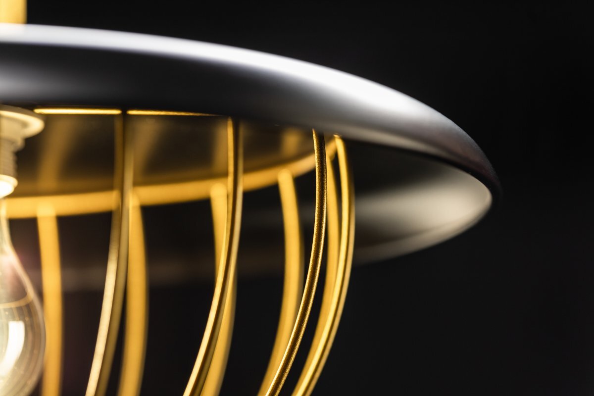 Pakabinamas šviestuvas TULIP, 36 cm, black/gold 3444 kaina ir informacija | Pakabinami šviestuvai | pigu.lt