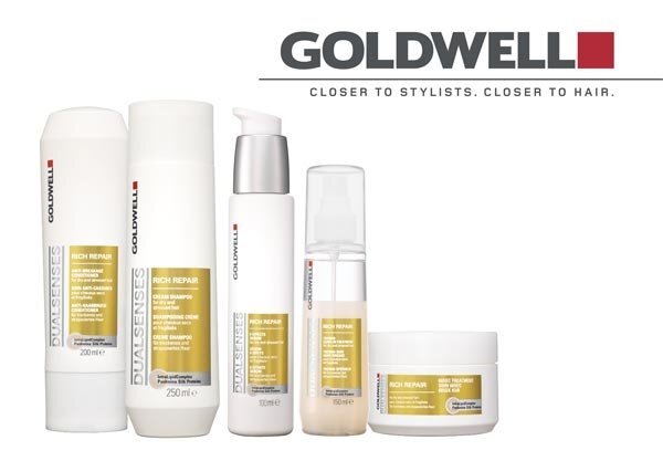 Kaukė sausiems ir pažeistiems plaukams Goldwell Dualsenses Rich Repair 60 Sec Treatment, 200 ml цена и информация | Priemonės plaukų stiprinimui | pigu.lt