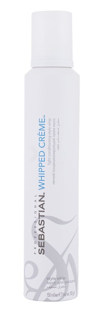 Lanksčios fiksacijos plaukų putos Sebastian Professional Whipped Creme Style 150 ml цена и информация | Plaukų formavimo priemonės | pigu.lt