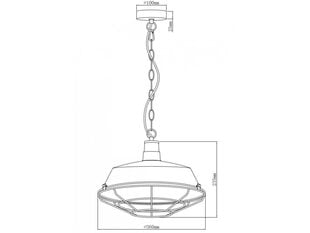 Pakabinamas šviestuvas LARS 2, 36 cm, black 2295 цена и информация | Люстры | pigu.lt