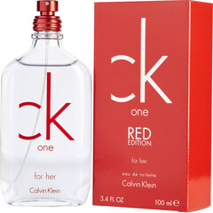 Tualetinis vanduo Calvin Klein CK One Red Edition for Her EDT moterims 50 ml kaina ir informacija | Kvepalai moterims | pigu.lt