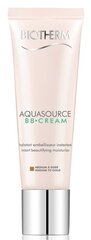 Увлажняющий крем с эффектом макияжа Aquasource Biotherm 30 ml цена и информация | Biotherm Аутлет | pigu.lt