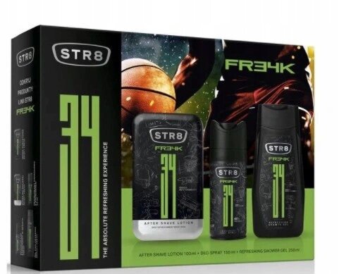 STR8 Freak dovanų rinkinys, losjonas po skutimosi 100ml, dezodorantas 150ml, dušo želė 250ml цена и информация | Dezodorantai | pigu.lt