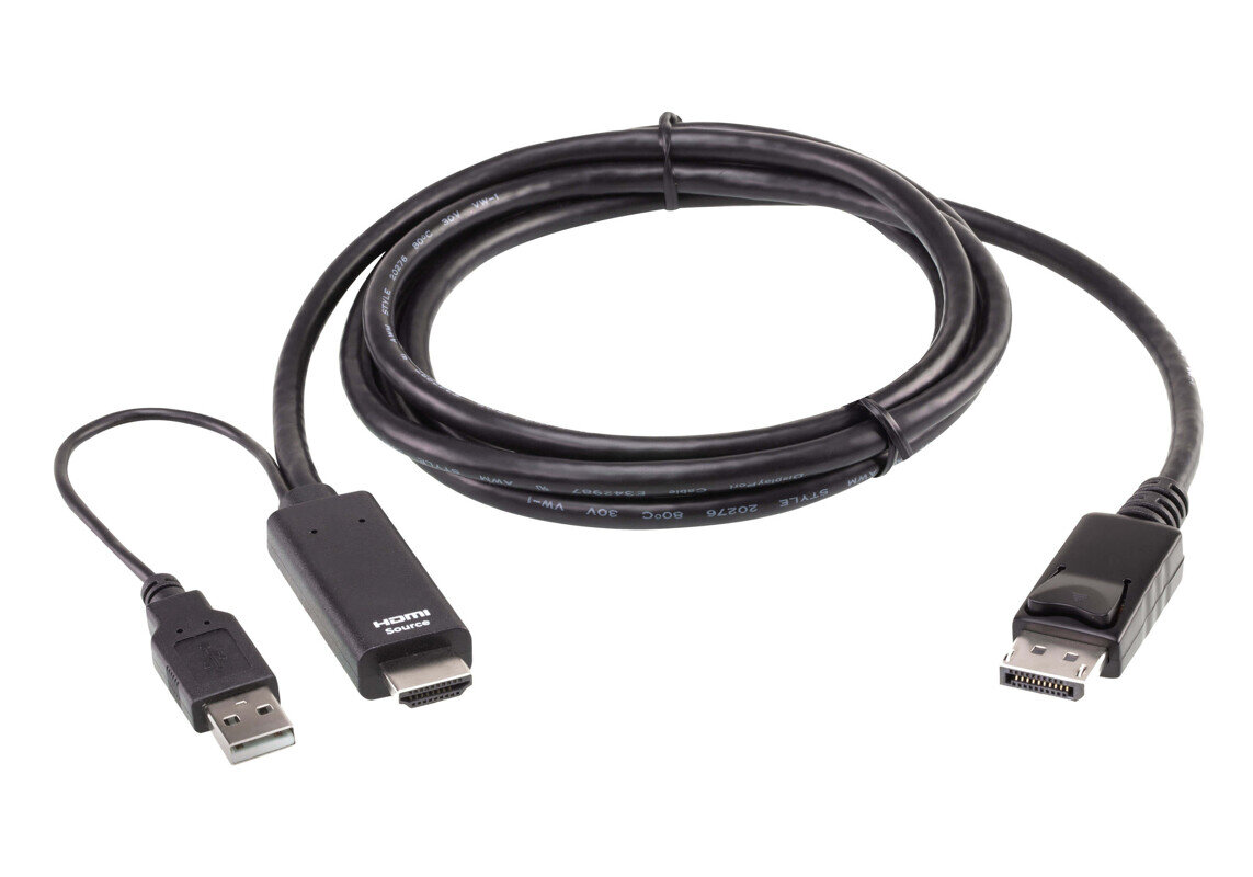 Aten 2L-7D02HDP, HDMI/DP, 1.8 m kaina ir informacija | Kabeliai ir laidai | pigu.lt