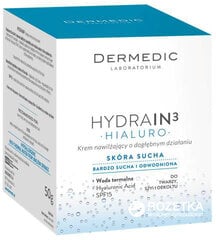 Глубоко увлажняющий крем для лица Dermedic HydraIn3 Hialuro 50 г цена и информация | Кремы для лица | pigu.lt