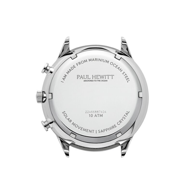 Vyriškas laikrodis Paul Hewitt Solar Chrono Silver White PH-W-0302 PH-W-0302 kaina ir informacija | Vyriški laikrodžiai | pigu.lt