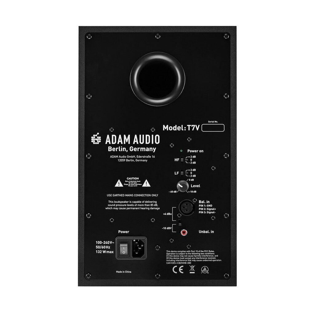 Adam Audio T7V Active Nearfield DJ Studio Monitor, juoda kaina ir informacija | Garso kolonėlės | pigu.lt