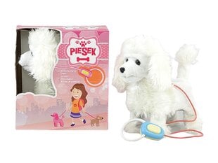 Interaktyvus žaislinis šuo su pavadėliu (baltas), 3+ kaina ir informacija | Žaislai berniukams | pigu.lt