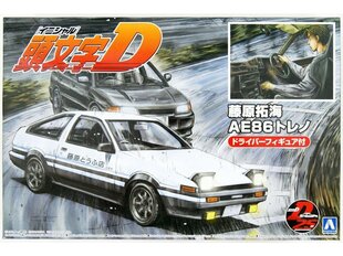 Сборная модель Aoshima - Initial D Takumi Fujiwara Toyota Sprinter Trueno AE86 w/Driver Figure, 1/24, 05954 цена и информация | Конструкторы и кубики | pigu.lt