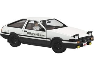 Сборная модель Aoshima - Initial D Takumi Fujiwara Toyota Sprinter Trueno AE86 w/Driver Figure, 1/24, 05954 цена и информация | Конструкторы и кубики | pigu.lt