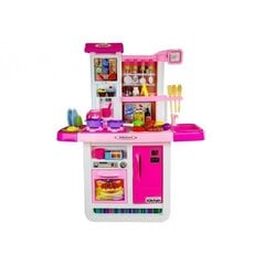 Vaikiška virtuvėlė su priedais Lean Toys, rožinė цена и информация | Игрушки для девочек | pigu.lt