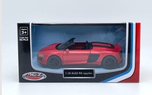 Игрушечная машинка МСЗ Audi R8 Spyder, 1:39 цена и информация | Игрушки для мальчиков | pigu.lt
