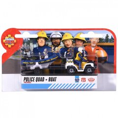 DICKIE Fireman Sam Police Quad Boat Action Figure Trailer цена и информация | Игрушки для мальчиков | pigu.lt